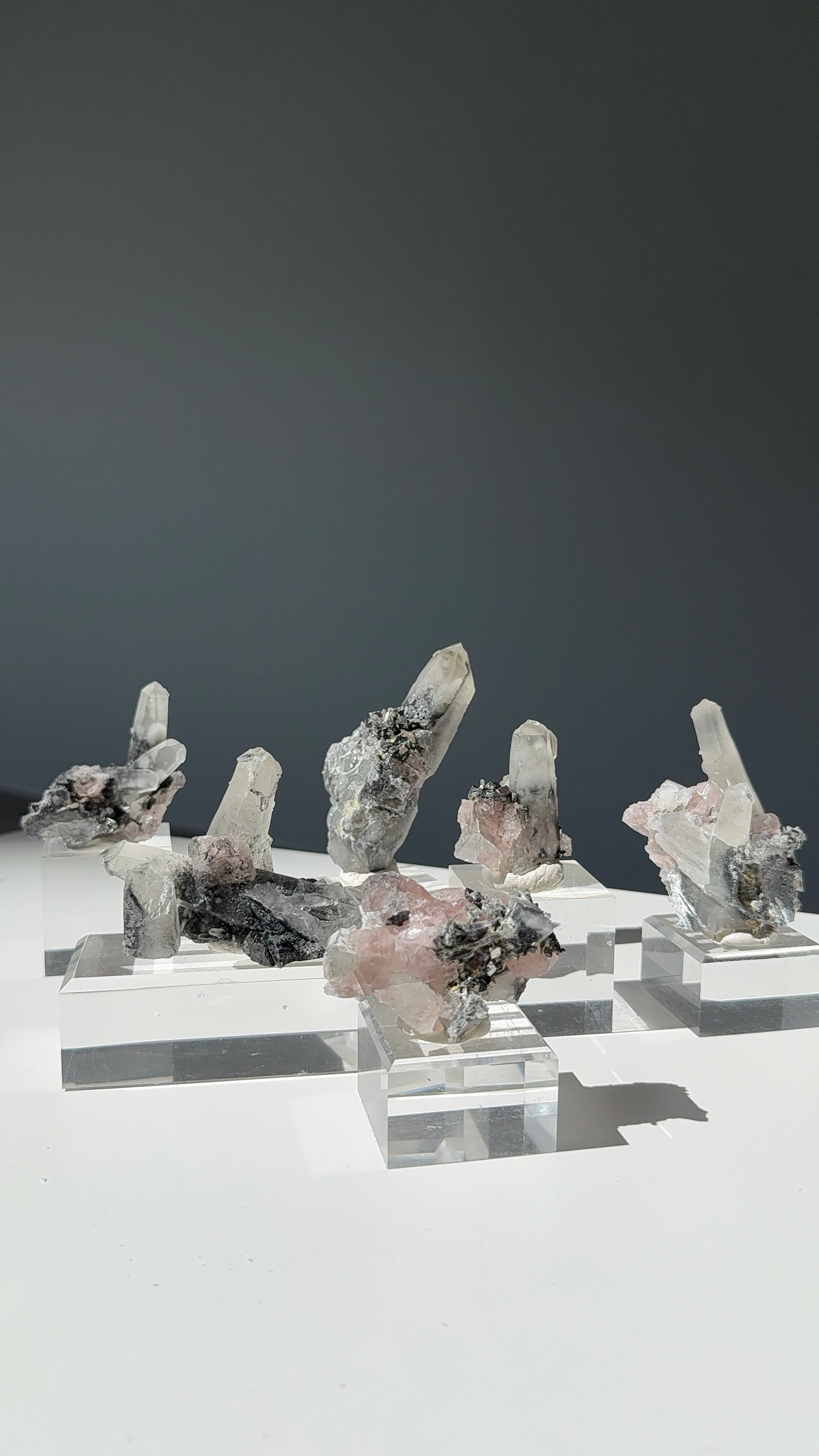 Pink Fluorite On Quartz